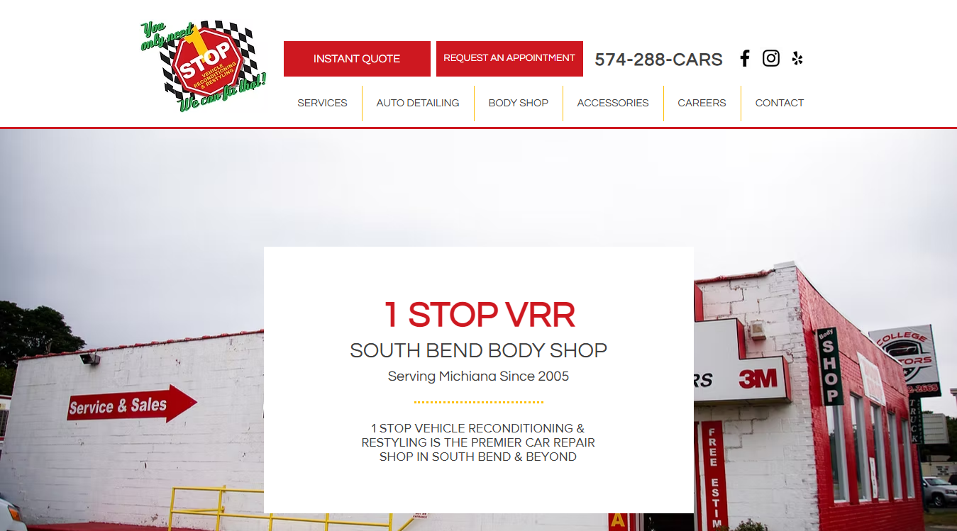 Screenshot of 1 Stop Vehicle Reconditioning