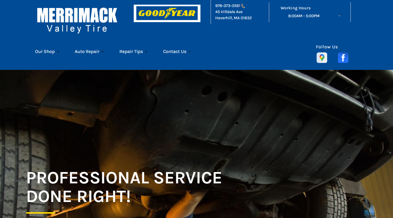 Website screenshot for A to Z Repair & Mobility