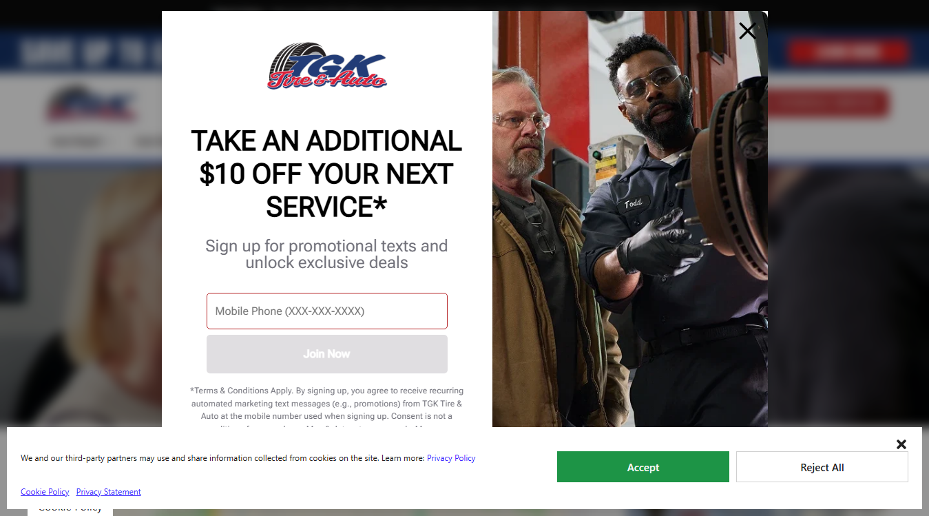 Website screenshot for Abco Auto Electric