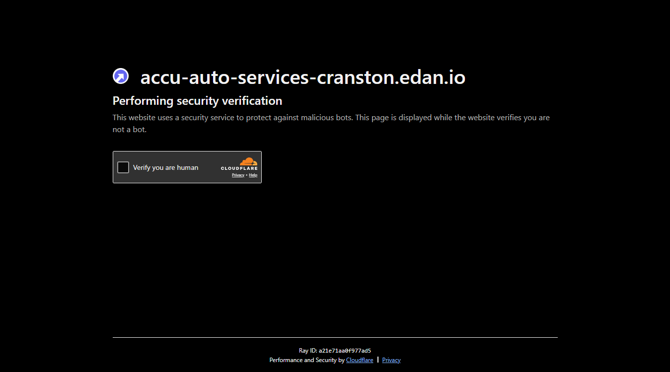 Website screenshot for Accu Auto LLC