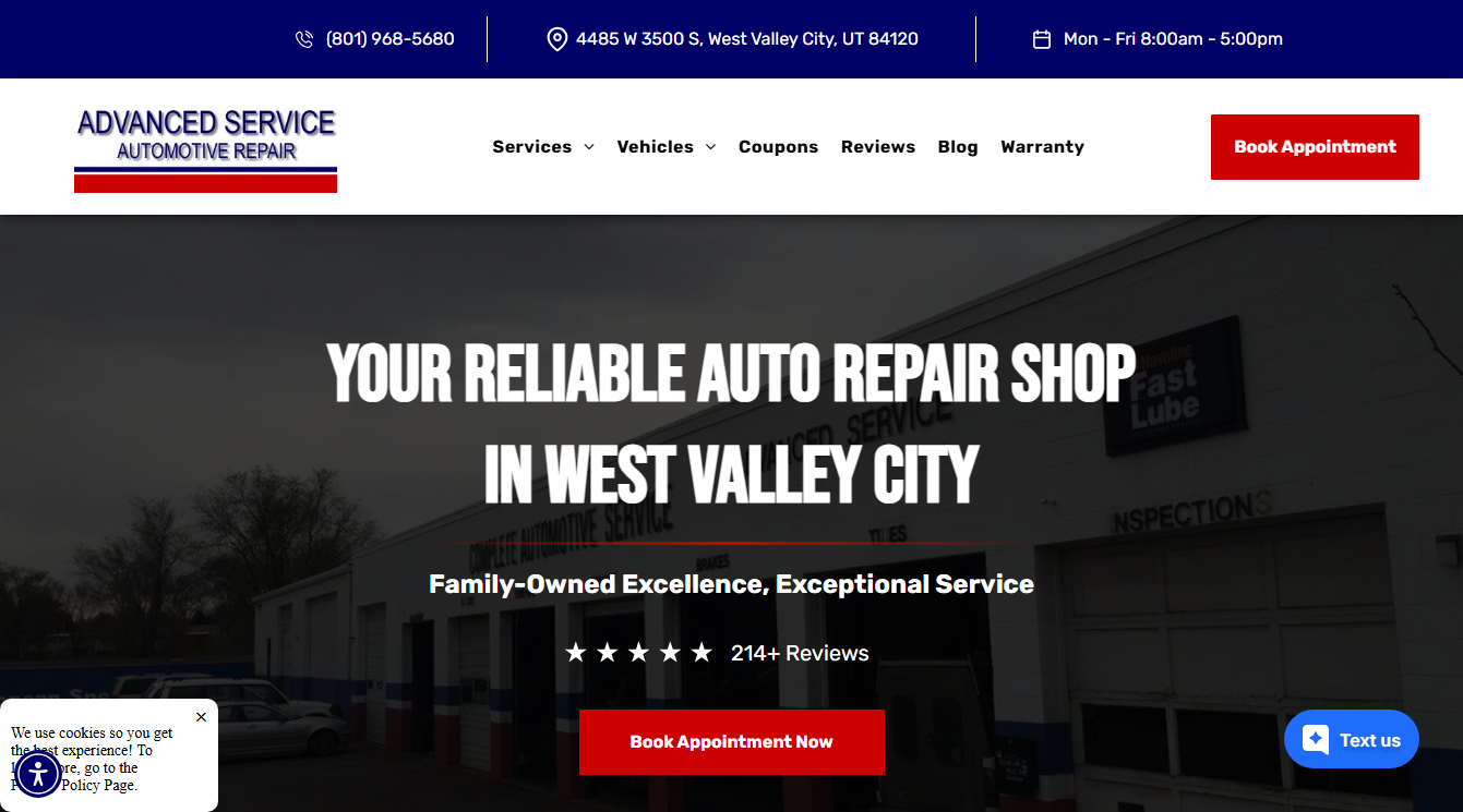 Screenshot of Advanced Service Automotive Repair, Inc.