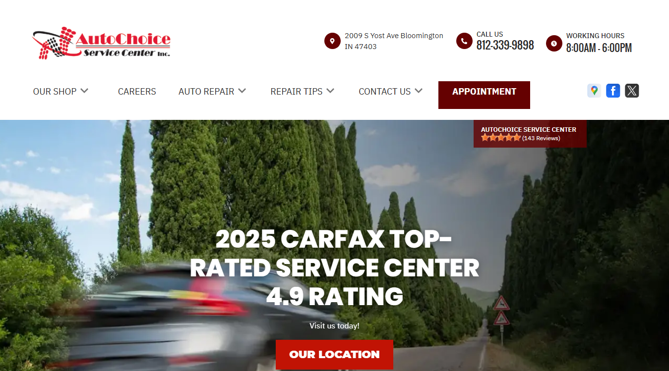 Website screenshot for Affordable Auto Repair