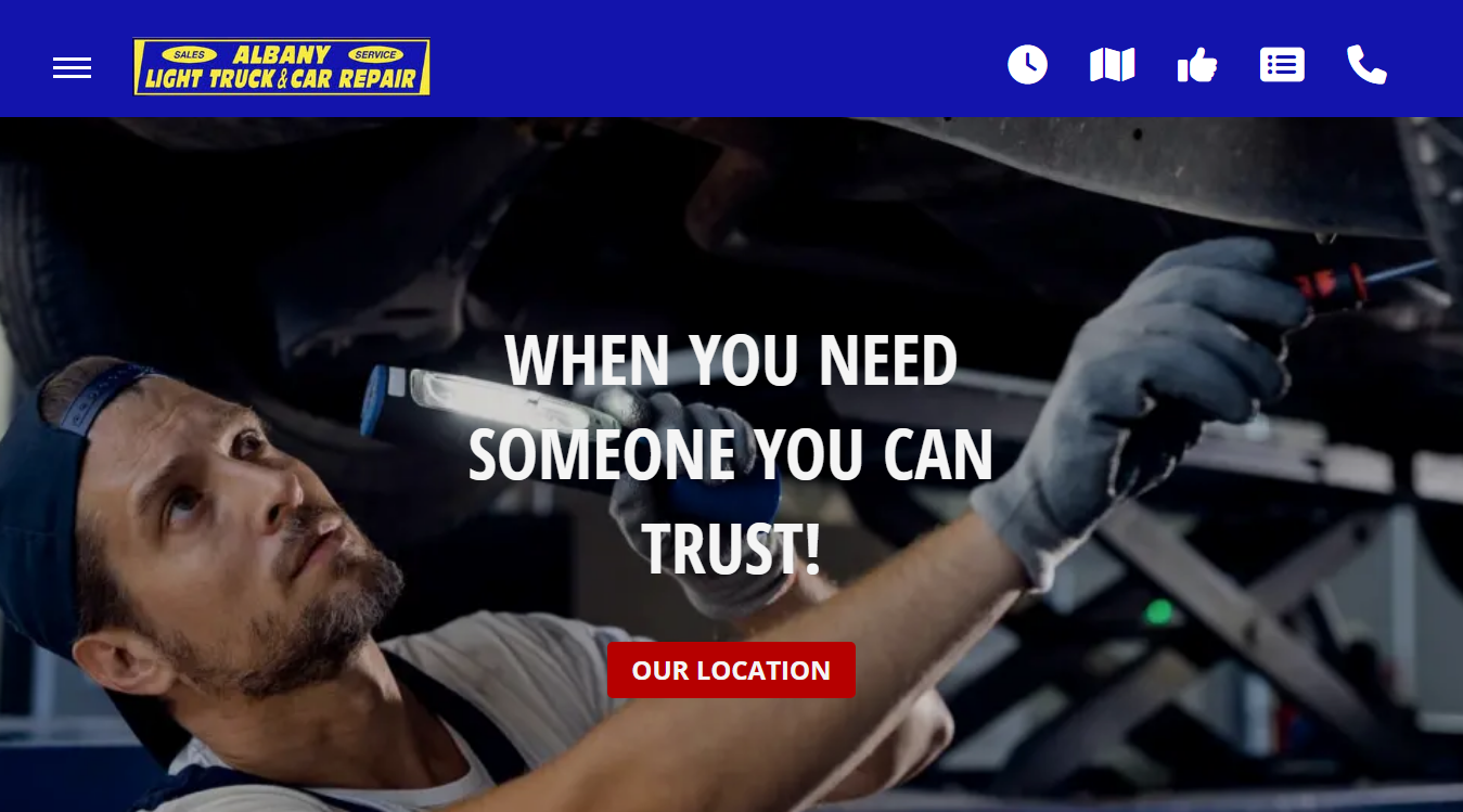 Screenshot of Albany Light Truck & Car Repair