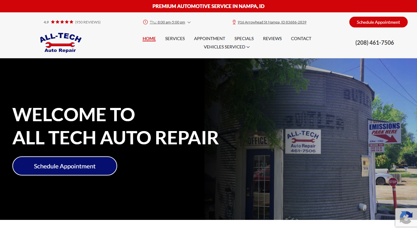Screenshot of All Tech Auto Repair