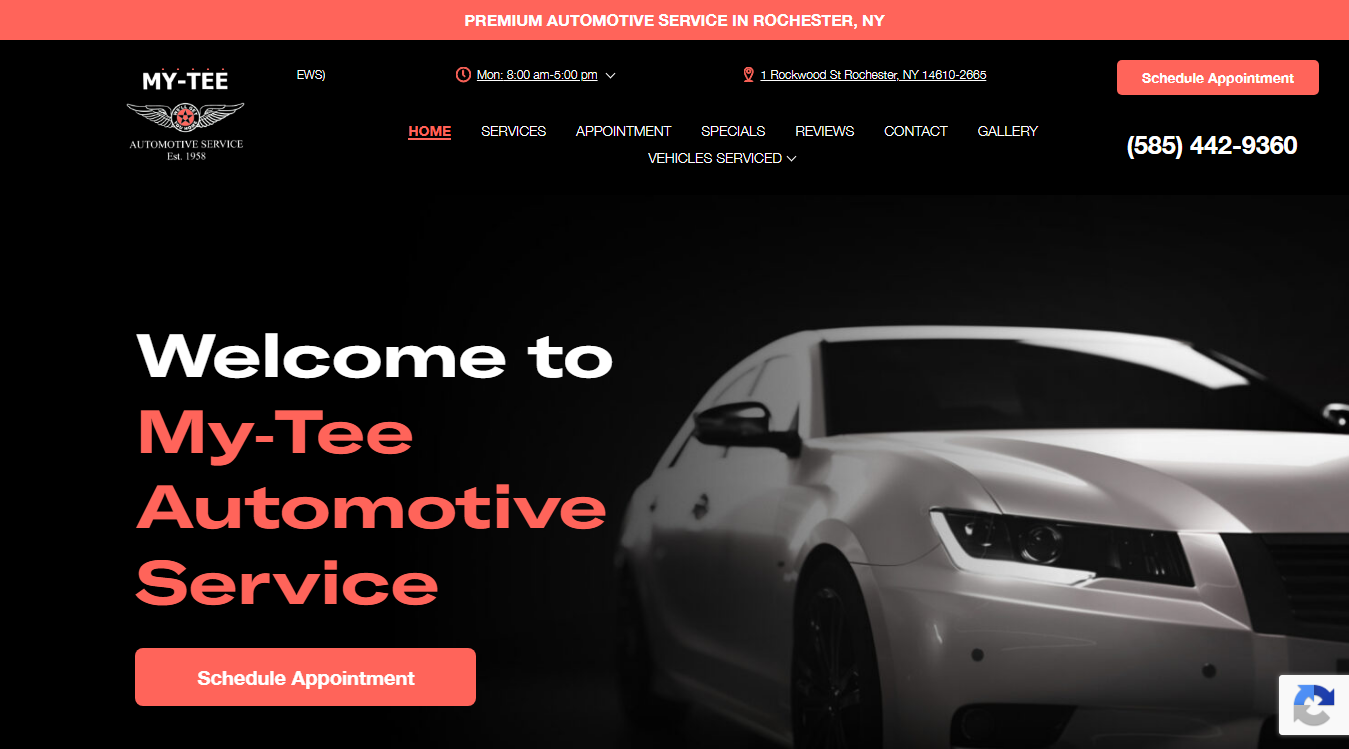 Website screenshot for Alternative Automotive Services