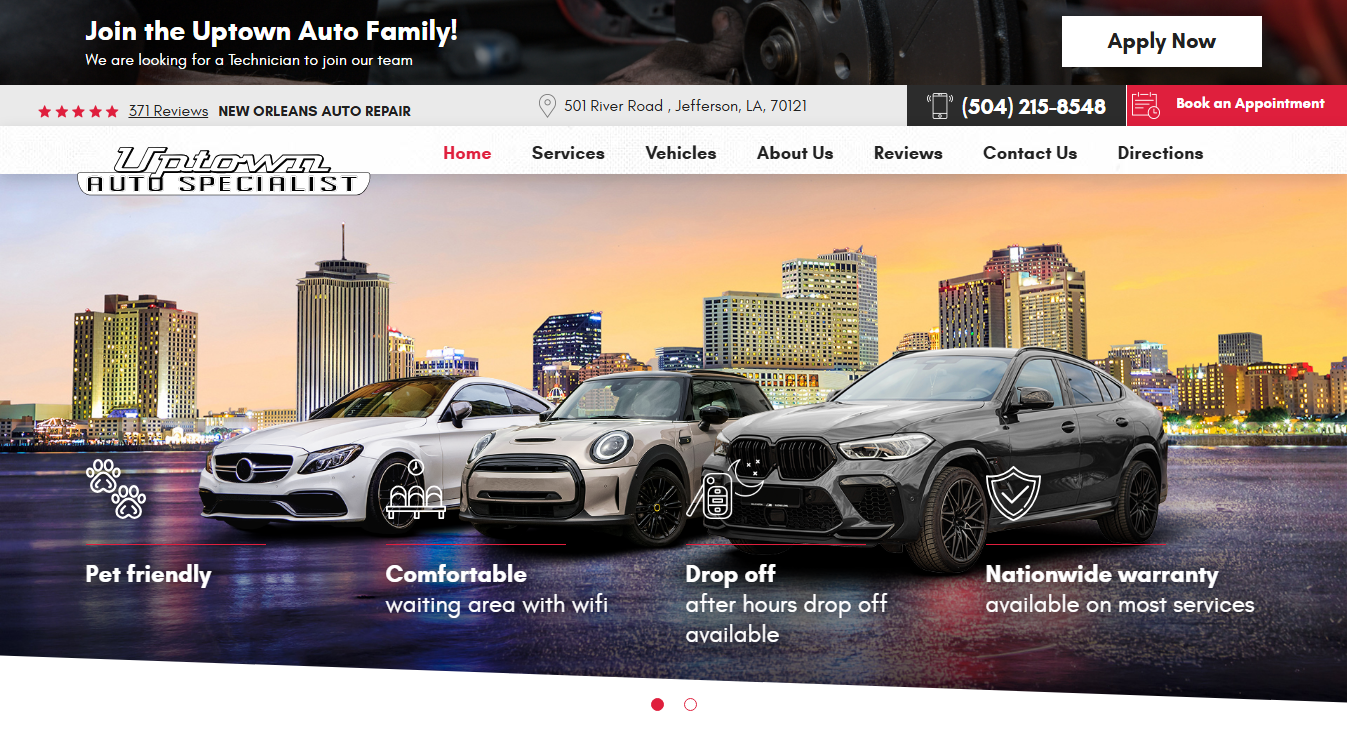 Website screenshot for AMP Motors