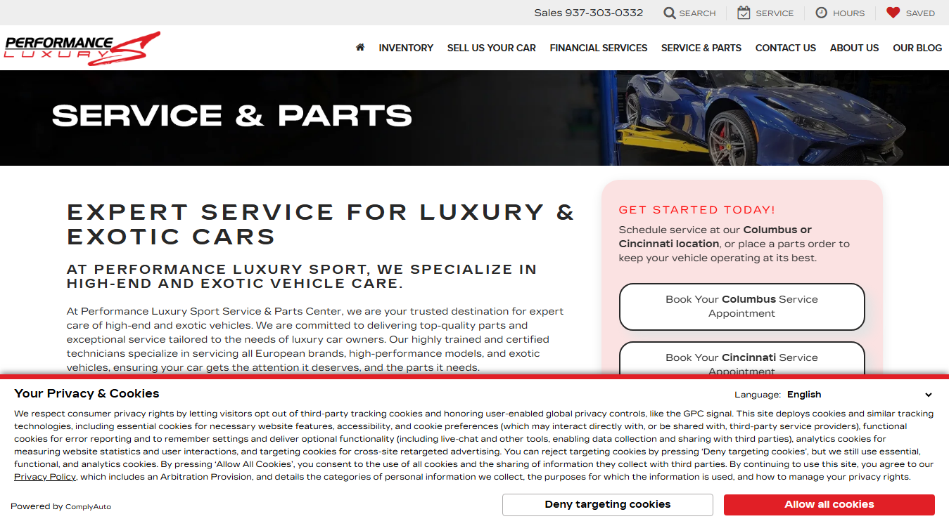 Website screenshot for Annapolis Auto Repair