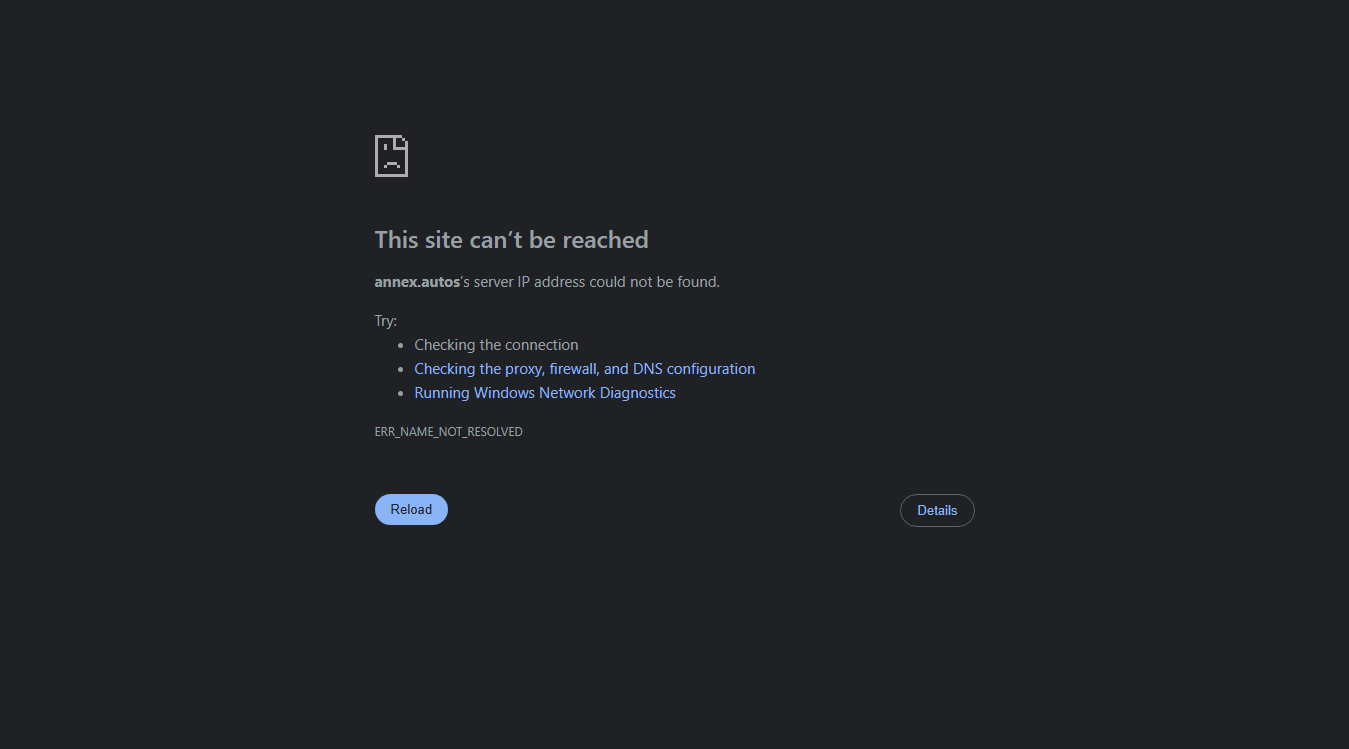 Website screenshot for Annex Auto Repair