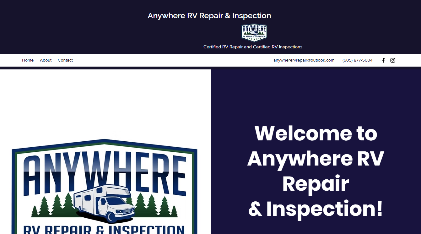 Screenshot of Anywhere RV Repair & Inspection LLC