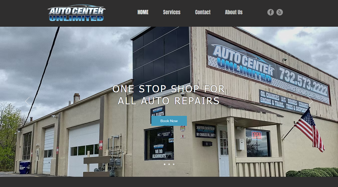 Website screenshot for Auto Center Unlimited