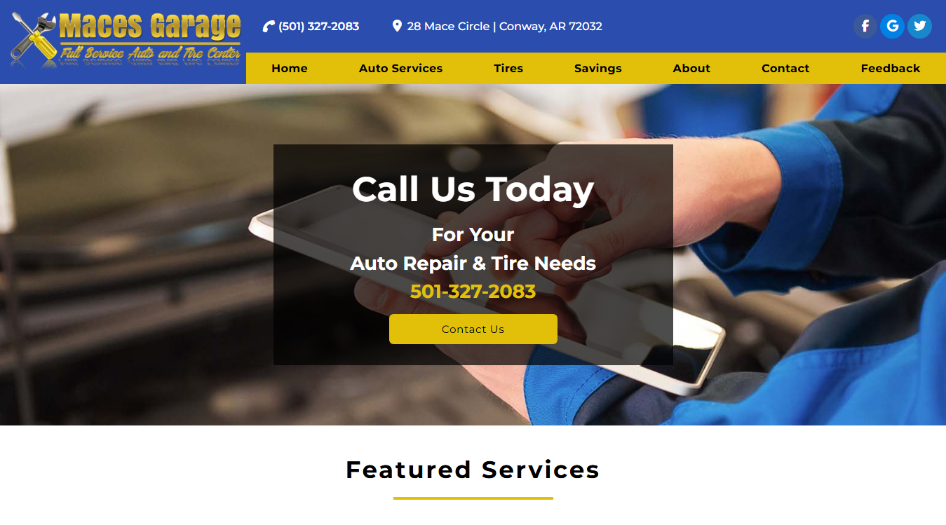 Website screenshot for Auto Electric Rebuilders