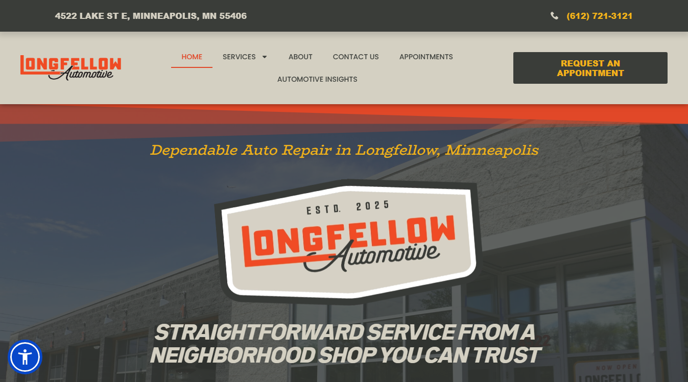 Website screenshot for Auto Electric Services