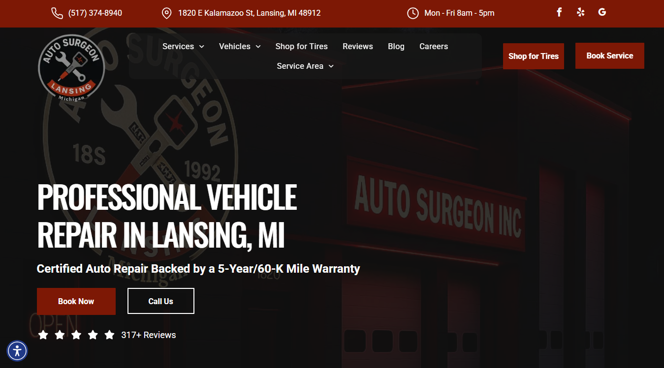 Screenshot of Auto Surgeon Inc