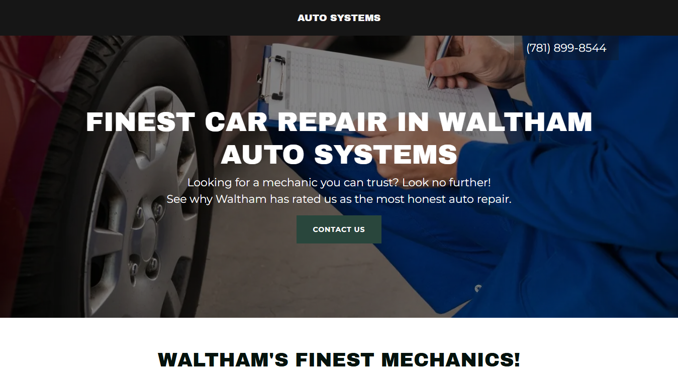 Website screenshot for Auto Systems