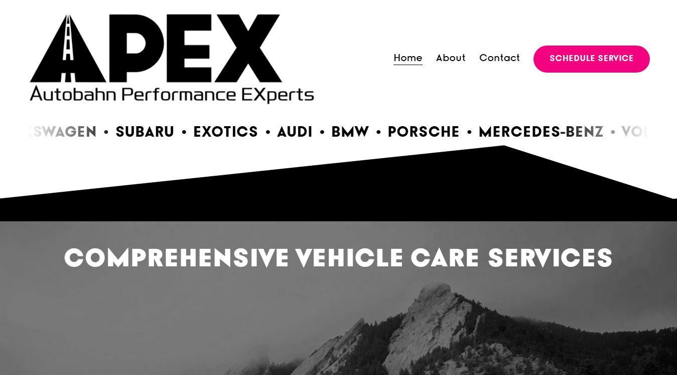 Website screenshot for Autobahn Performance EXperts