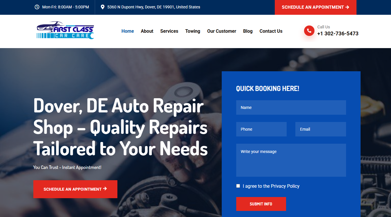 Website screenshot for Automotive Experts