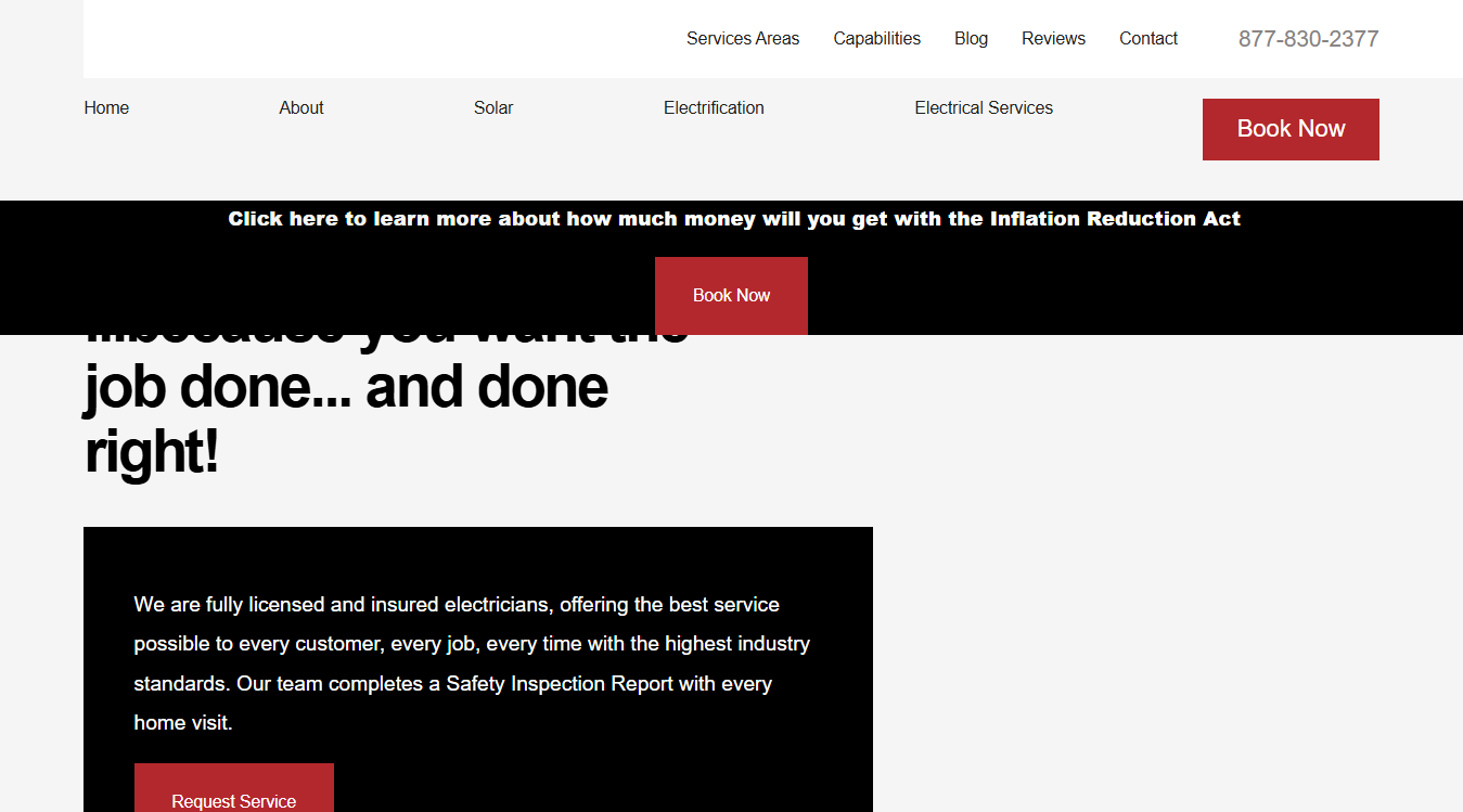 Website screenshot for Barding Alternator & Starter