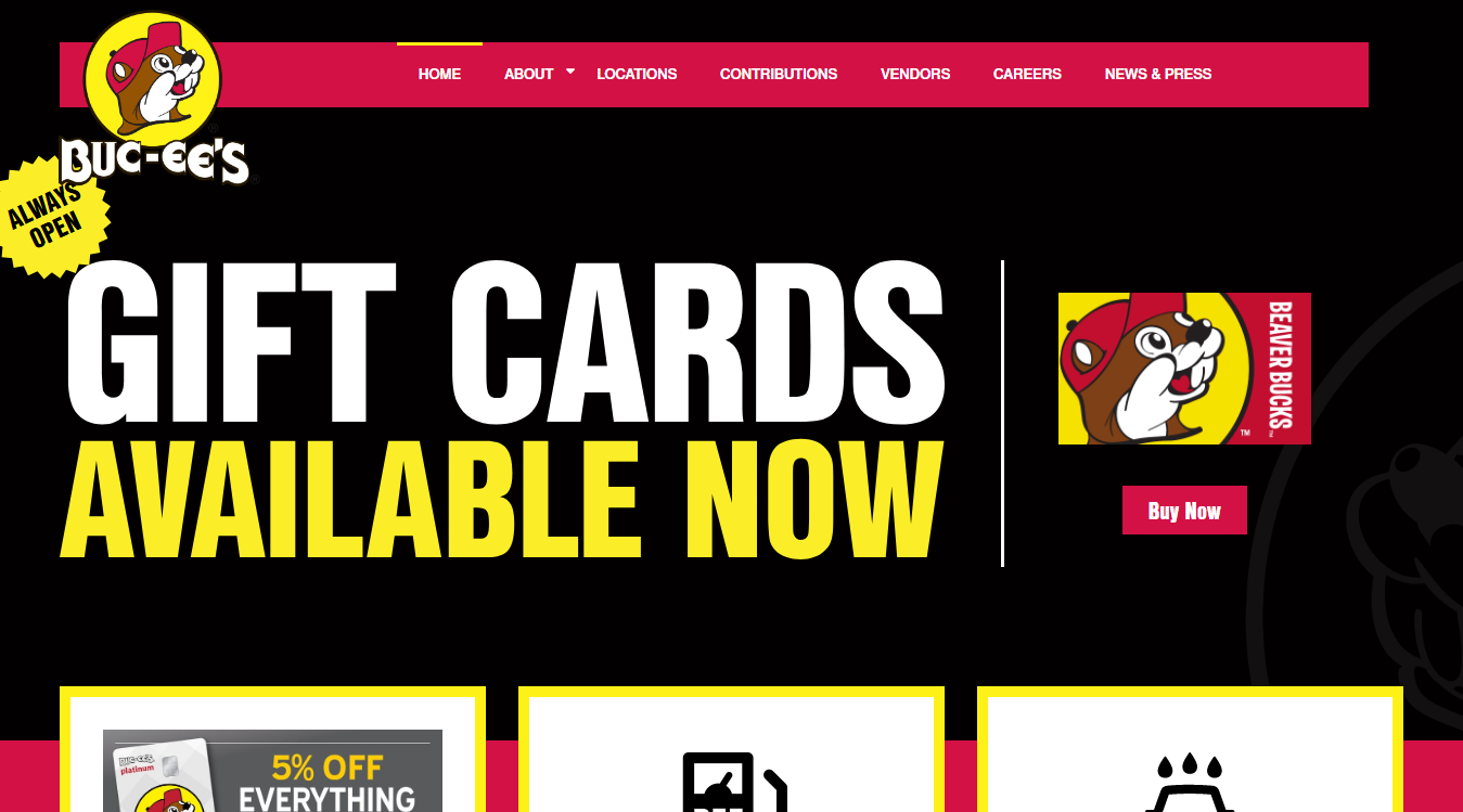 Screenshot of Buc-ees - Auburn, AL