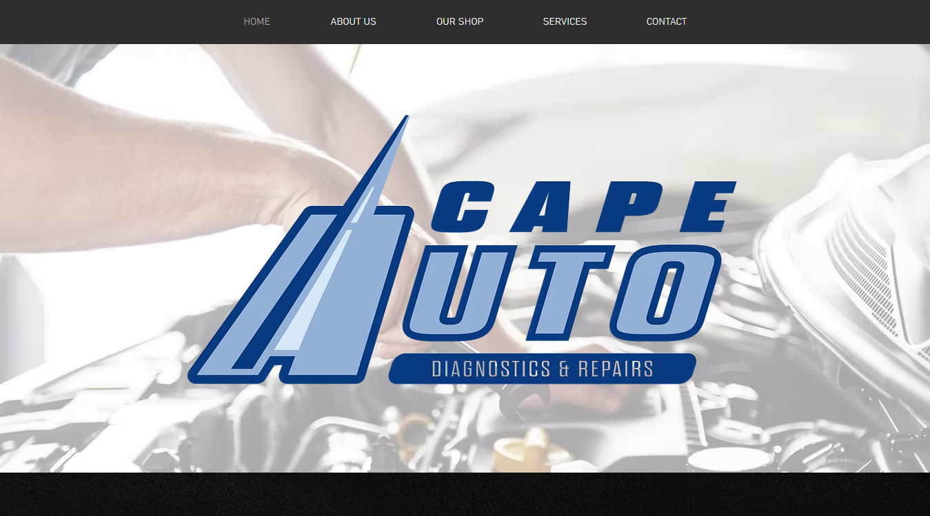 Website screenshot for Cape Auto