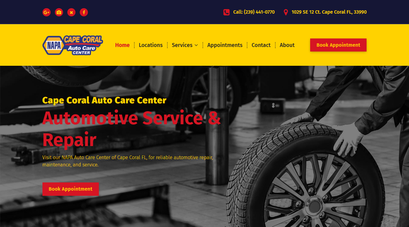 Screenshot of Cape Coral Auto Care Center