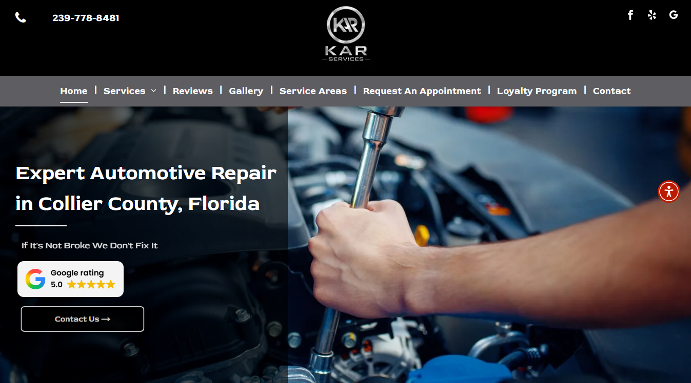 Website screenshot for Car Audio & Security Specialists