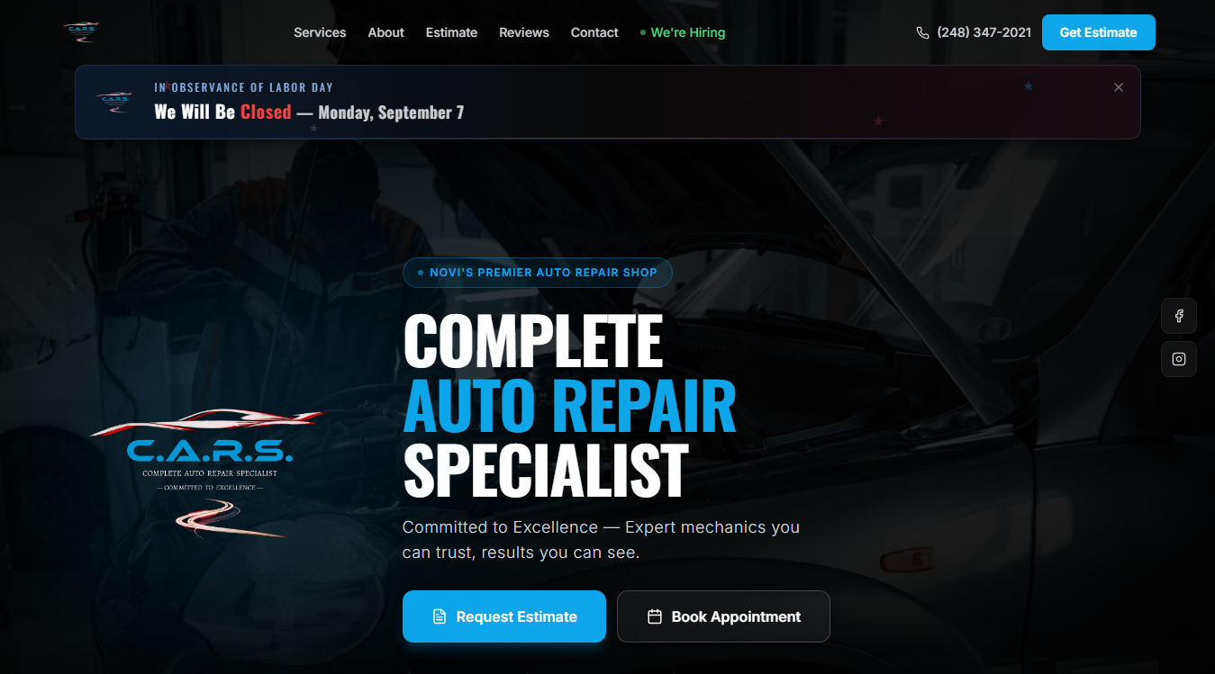 Screenshot of CARS of Novi