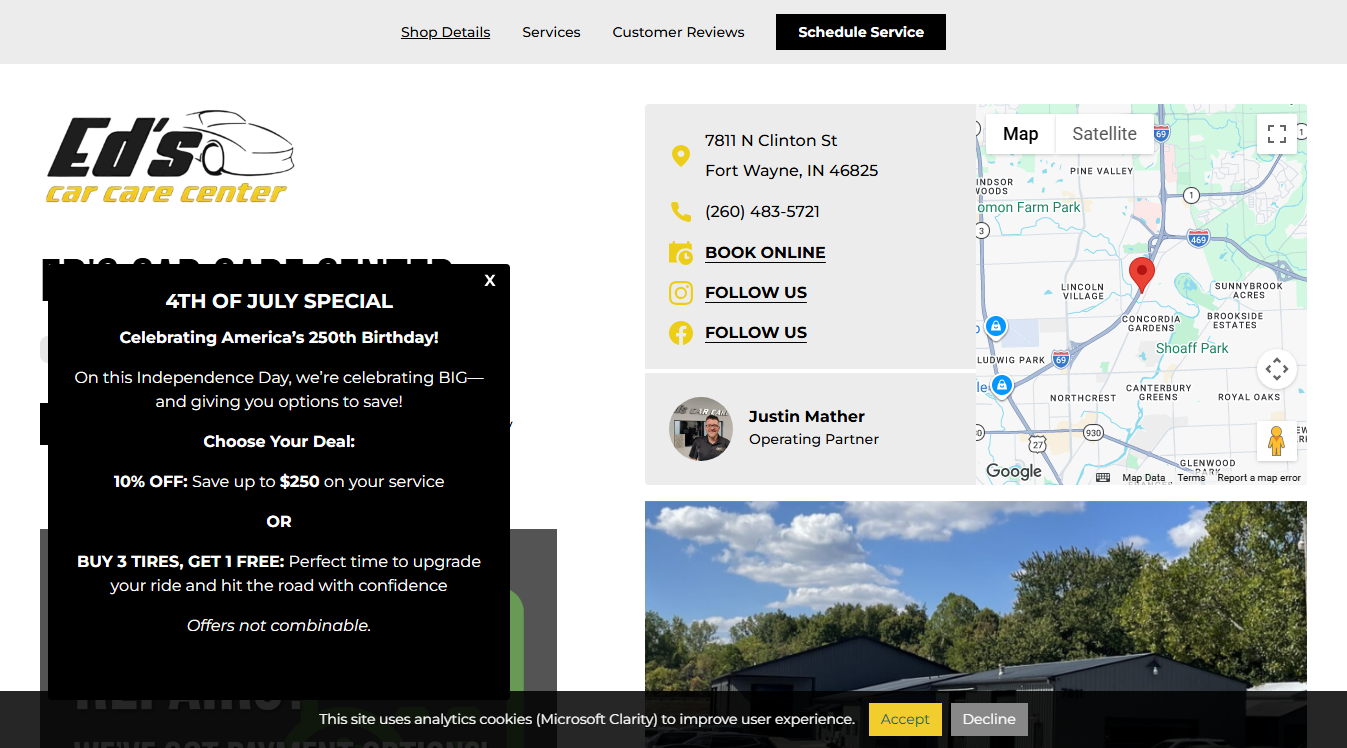 Website screenshot for Cars, Trucks & Vans