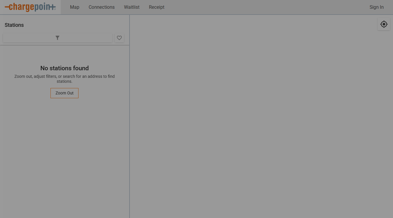 Website screenshot for ChargePoint Charging Station