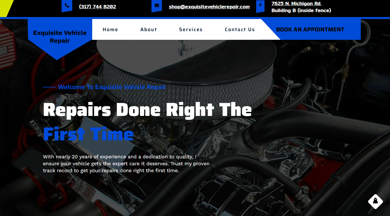 Website screenshot for Circle Auto Electric Co