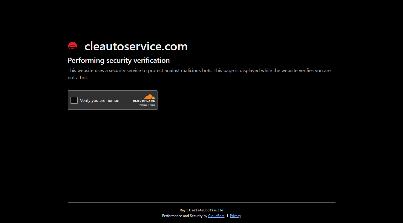 Website screenshot for CLE Auto Service