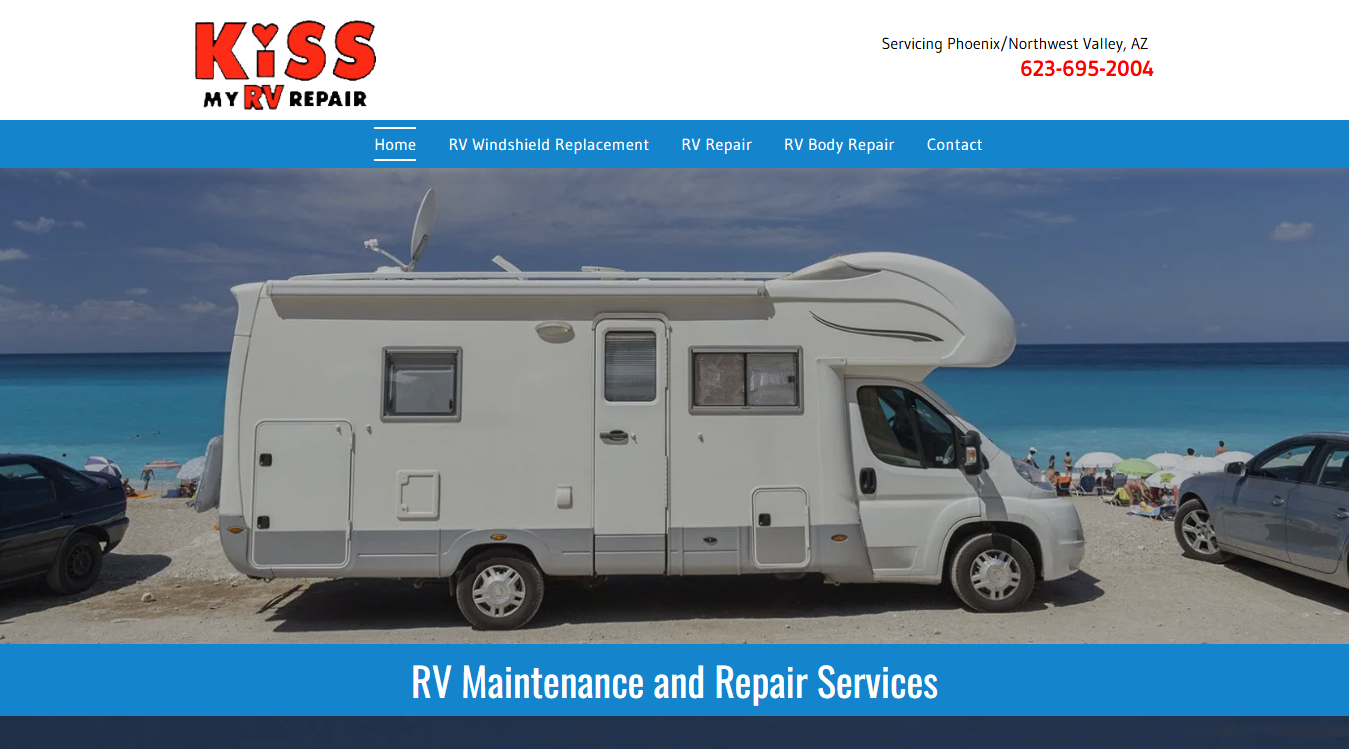 Website screenshot for Conway vehicle repair and maintenance