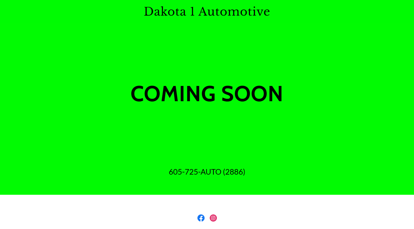 Website screenshot for Dakota 1 Automotive