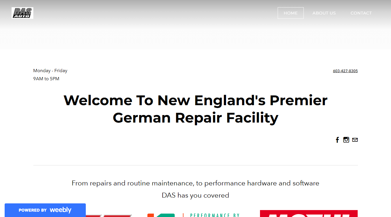 Website screenshot for DAS Auto