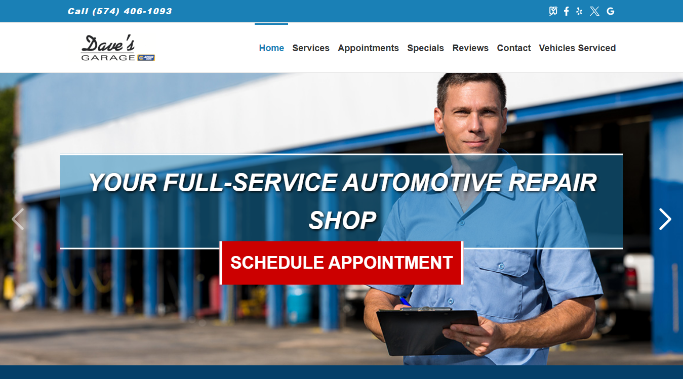 Screenshot of Dave's Garage