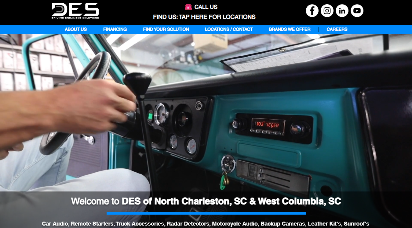 Website screenshot for DES - Dealer Electronic Services