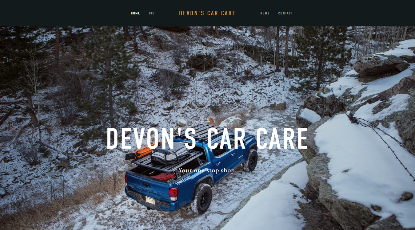 Screenshot of Devon's Car Care