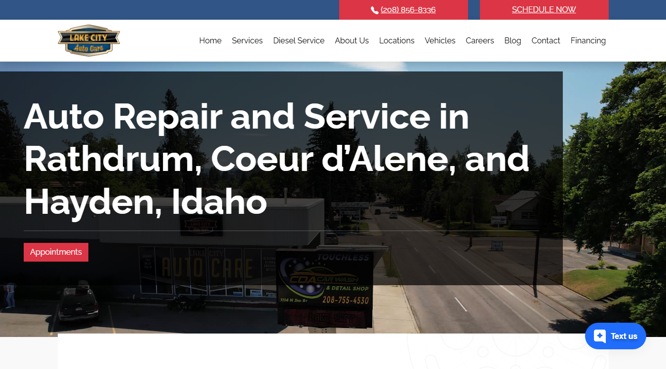 Website screenshot for Diesel Connection