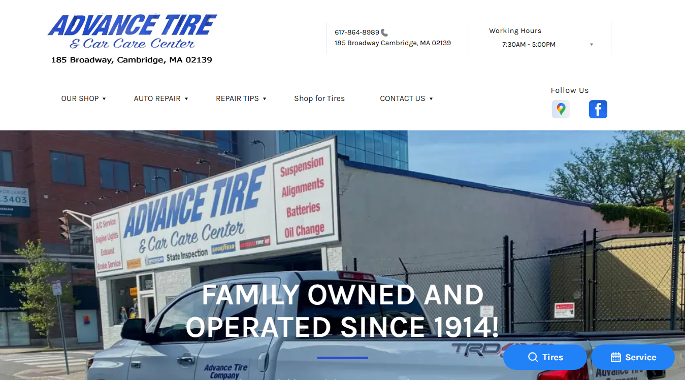 Website screenshot for Downtown Mobil Services