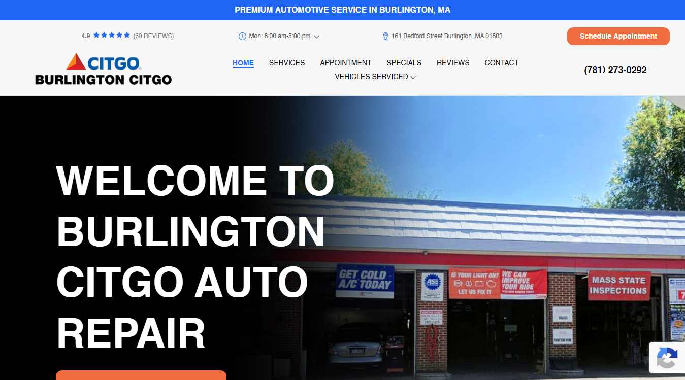 Website screenshot for Driven Auto Repair