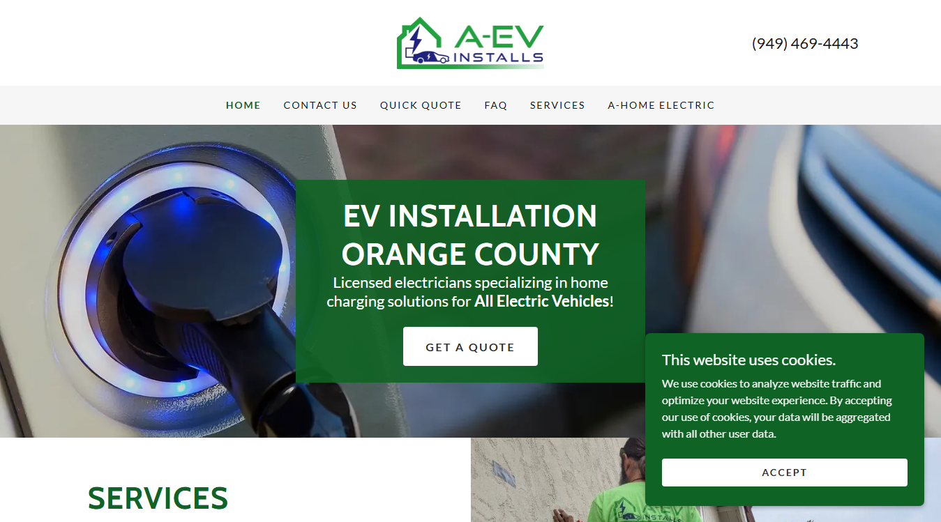 Website screenshot for E & J Auto Services