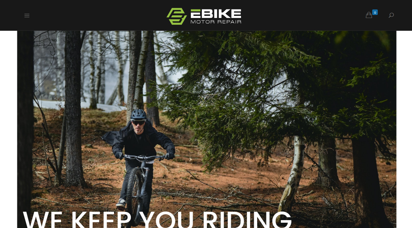 Website screenshot for eBike Motor Repair