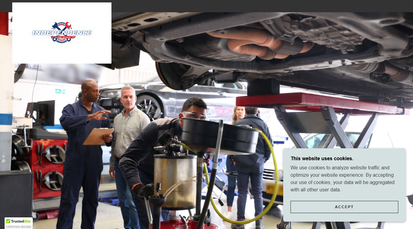 Website screenshot for EC Auto Shop