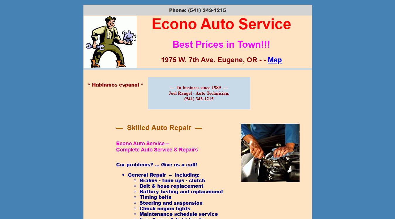Screenshot of Econo Auto Service