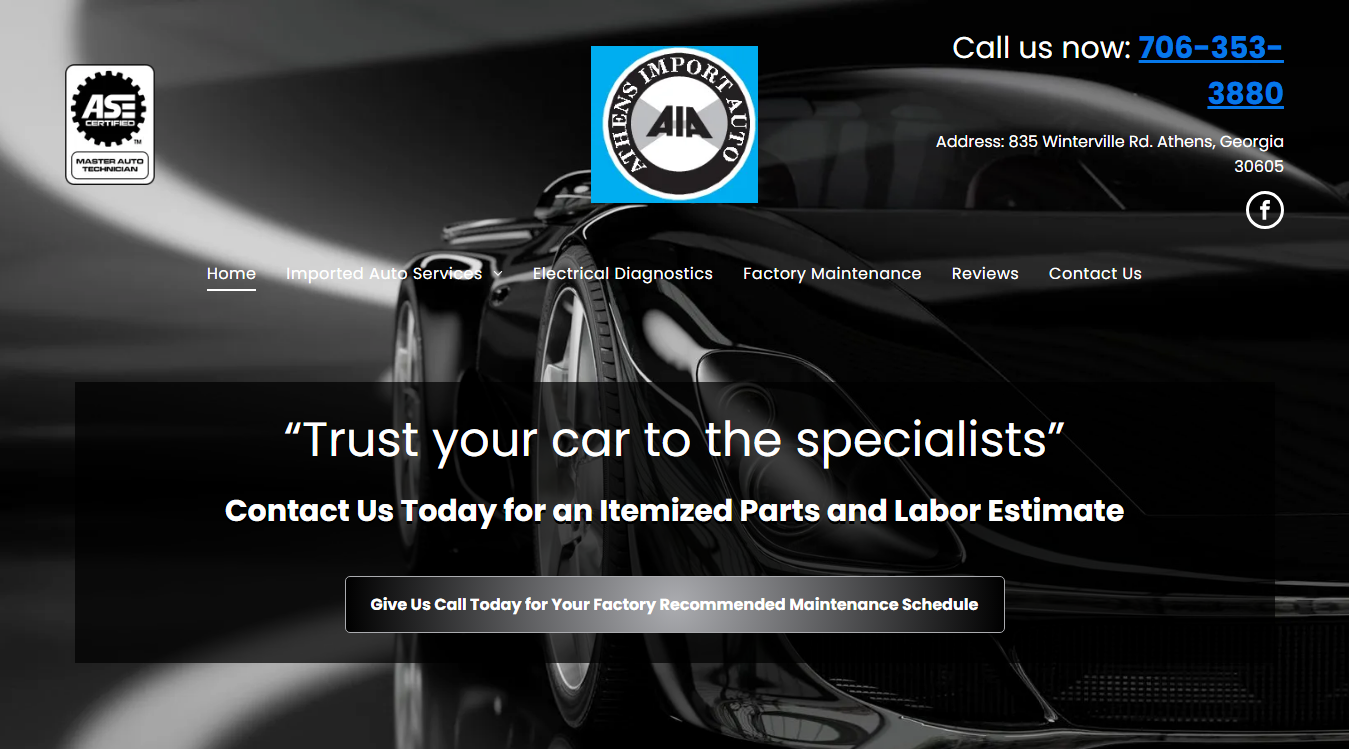 Website screenshot for Econo Automotive Repair