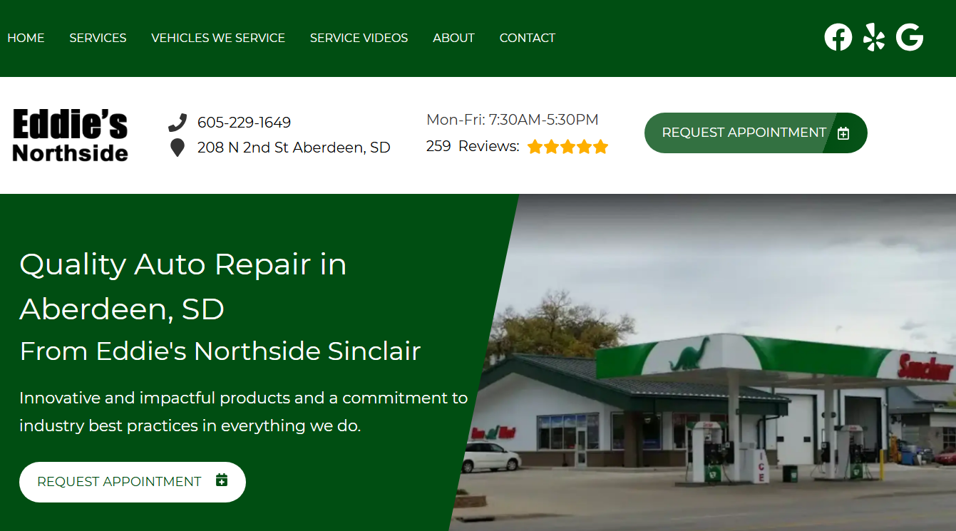 Screenshot of Eddie's Northside Sinclair