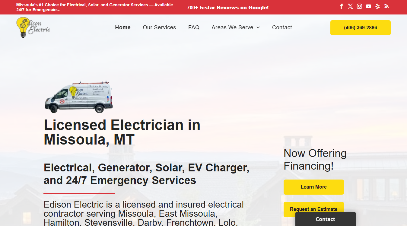 Screenshot of Edison Electric