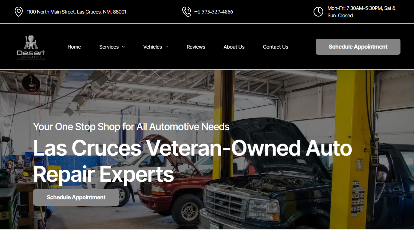Website screenshot for Edmond Auto Electric