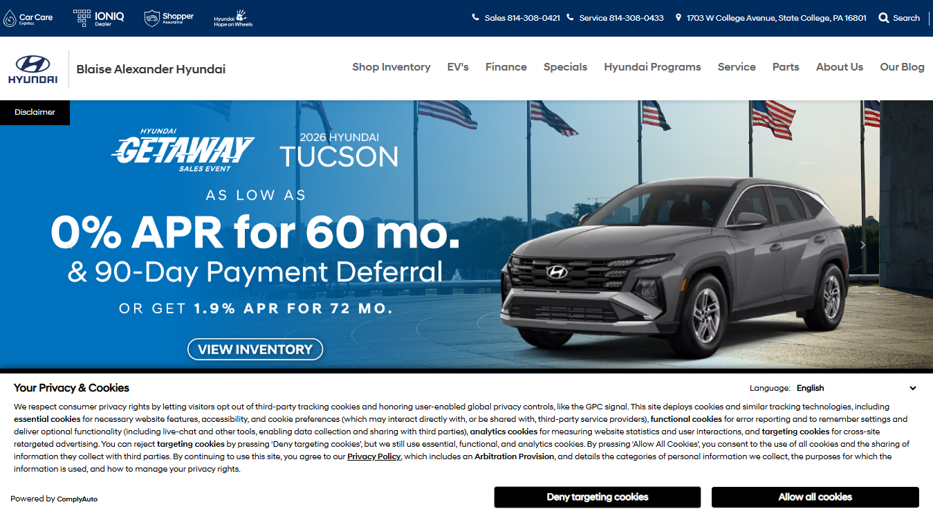 Website screenshot for Effective Automotive Repair