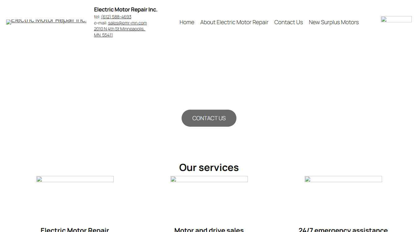 Screenshot of Electric Motor Repair Inc.