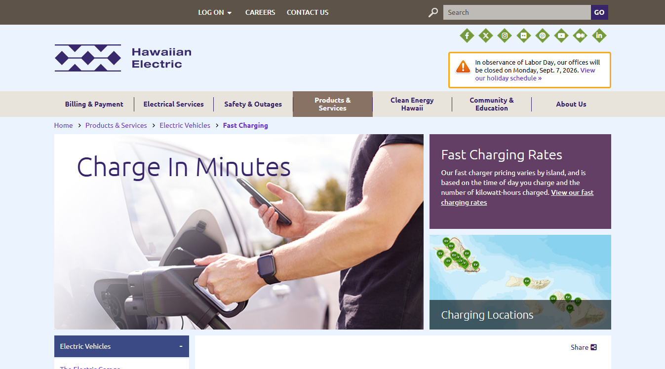 Website screenshot for Electric Power Service